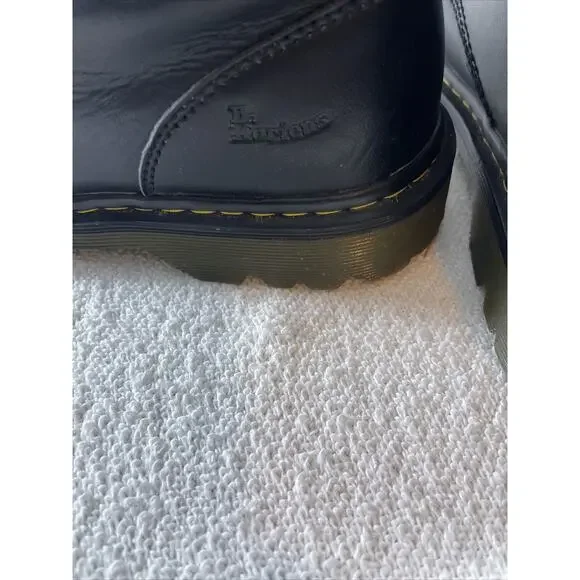 Dr Martens Black Leather Cartor Boots Men’s 13 M - Picture 4 of 10